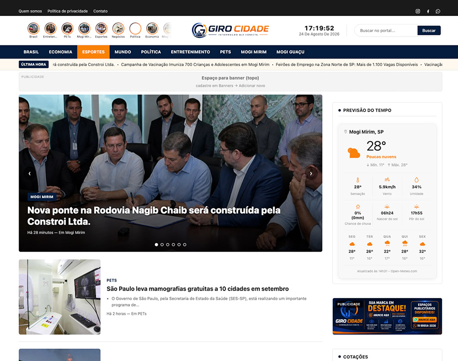 Giro Cidade — portal de notícias automatizado
